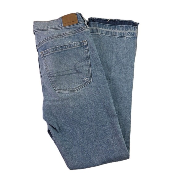 American Eagle Jeans Women's 8 90s Kick Medium Wash Blue Stretch Denim - Picture 1 of 7